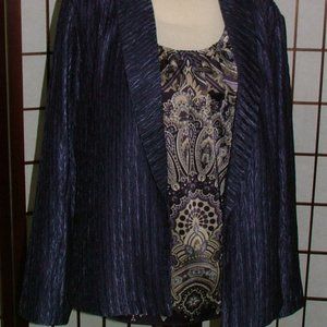 Chico's, Purple Blouse and Jacket, Size 3